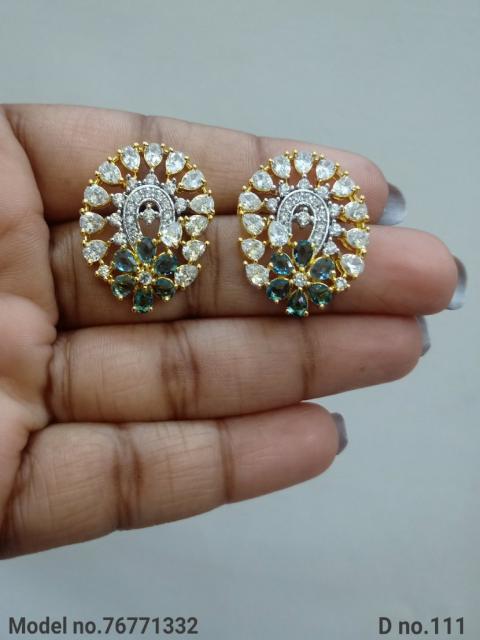 Glorious Stud Zircon Earring with AD stones