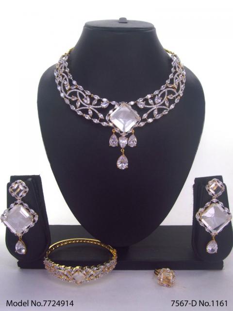 Imitation Diamond Cz Jewelry Set