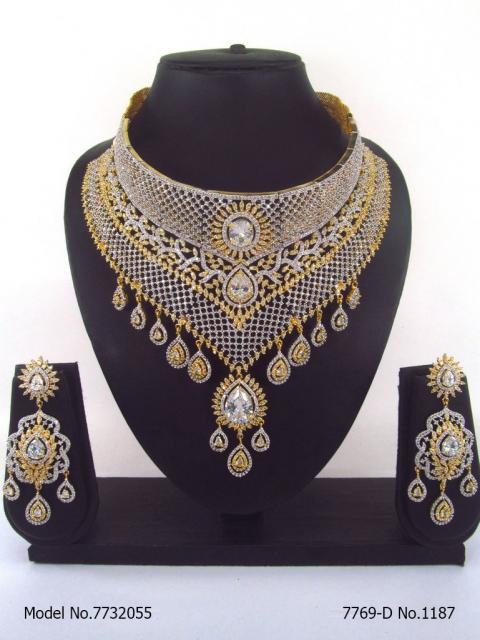 American Diamond Necklace Set