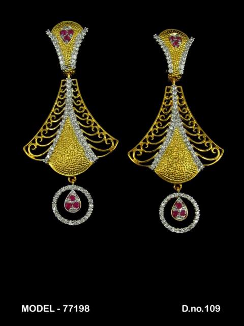 Cubic Zirconia Party Wear Studs Fashion Jewelry