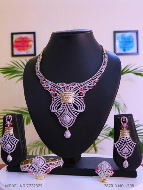 Traditional Design | American Diamond Jewelry Set