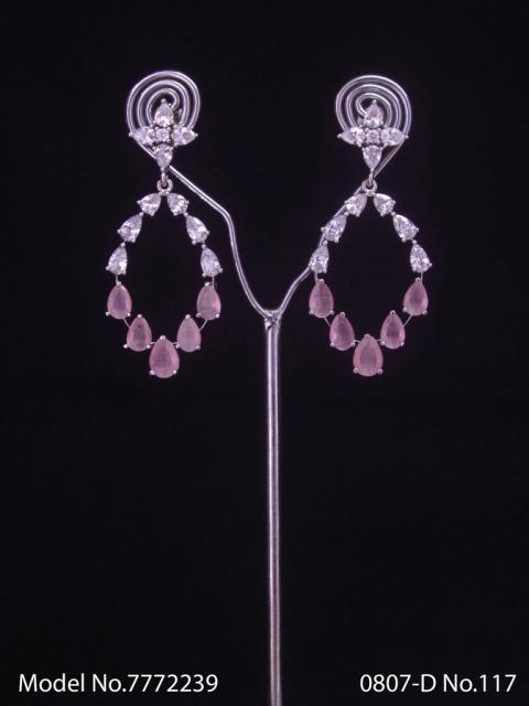 Cz Designer Long Earrings