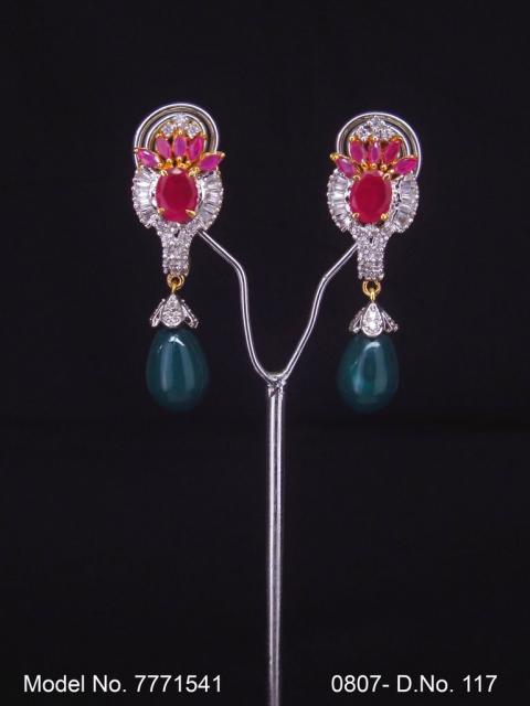 Real Zircon Long Fashion Earrings