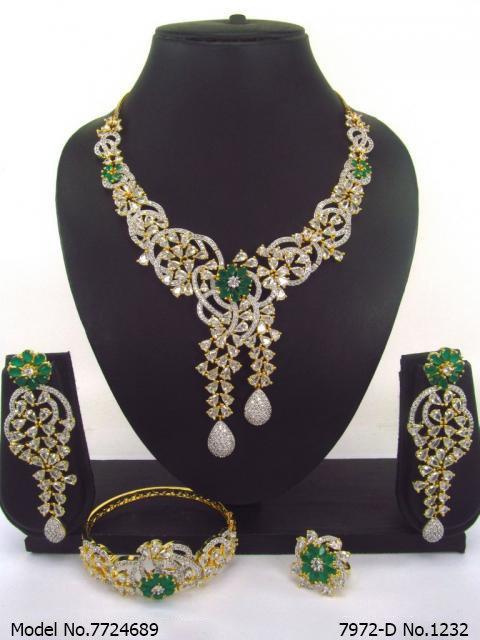 Traditional Design | American Diamond Jewelry Set