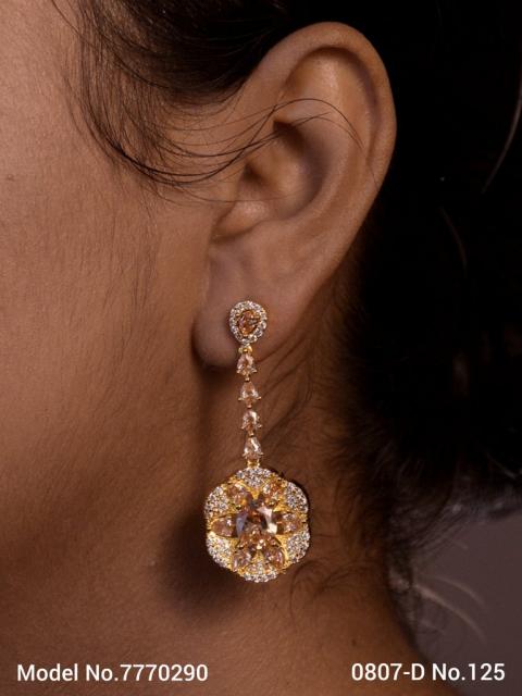 Original Zircon Long Earrings