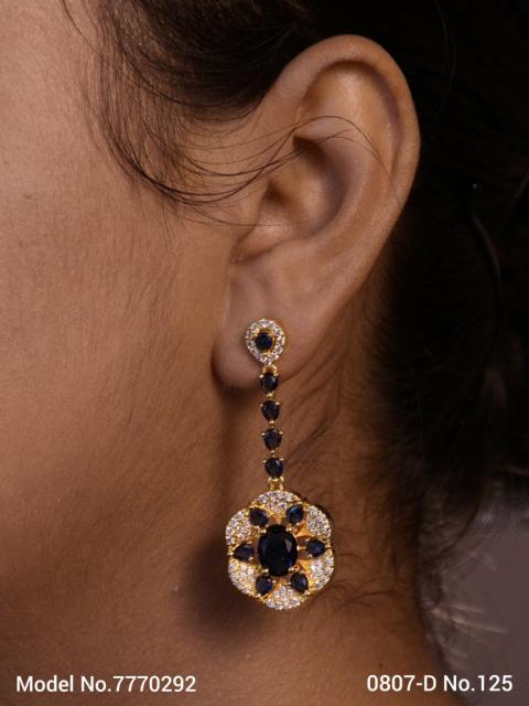 Real Zircon Long Fashion Earrings