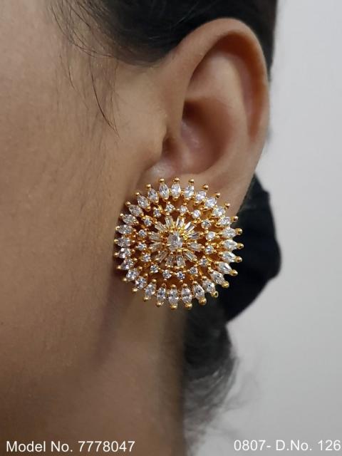 Light weighted Zircon stud earrings| Inexpensive Earrings