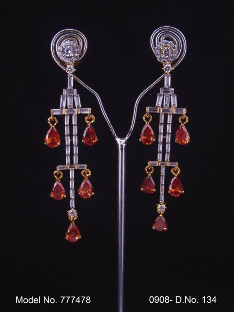 Statement Earrings with AD stones