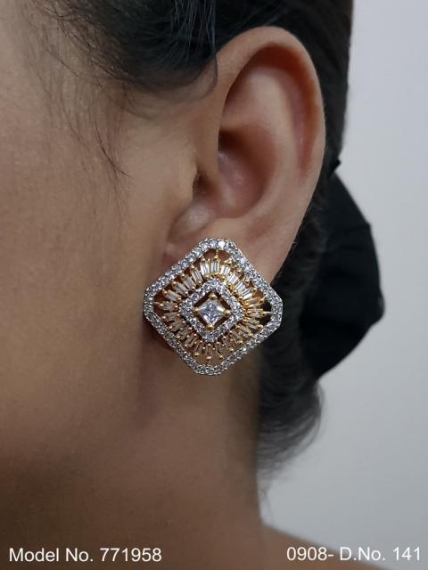 Cubic Zirconia Non-Dangling earrings