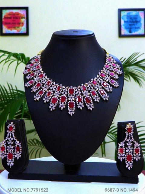 Fashion Necklace Set | Artificial Diamonds / Zircons