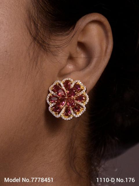 Cubic Zirconia Party Wear Studs Fashion Jewelry