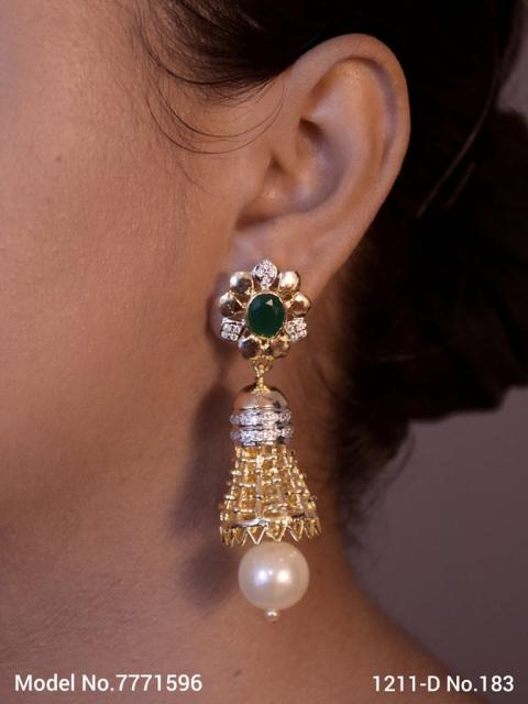 Statement Earrings with AD stones