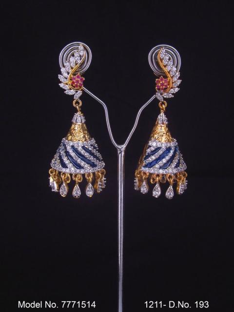 CZ Jhumka Earrings