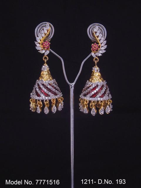 CZ Jhumka Earrings