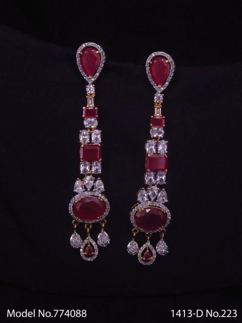 Statement Earrings with AD stones